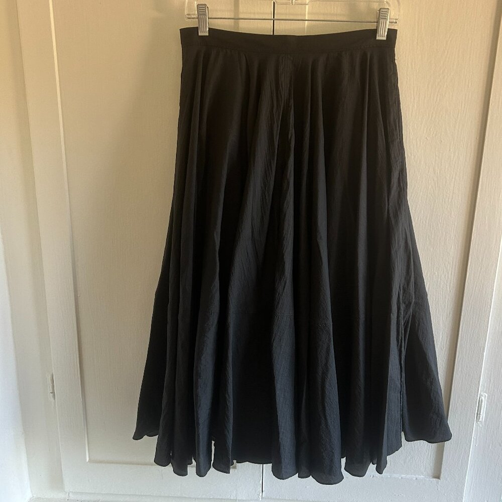 COS Circle-Cut Midi Skirt in Black (Sz 6)